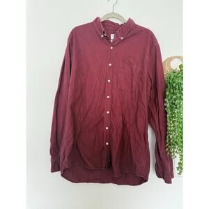 Men’s American Eagle burgundy / maroon button up size XLT